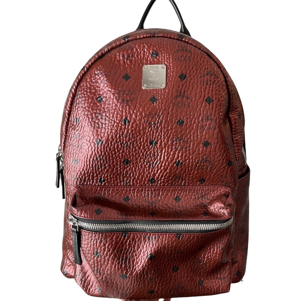 Authentic MCM Visetos Scooter Red Backpack